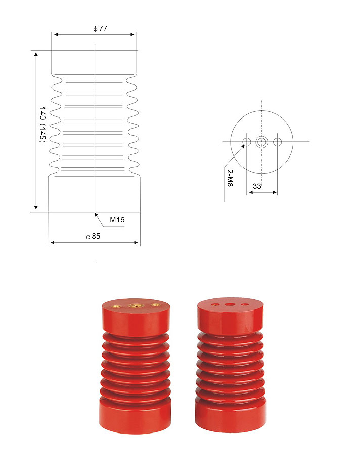 ZJ-10Q支柱絕緣子結(jié)構(gòu)尺寸圖紙