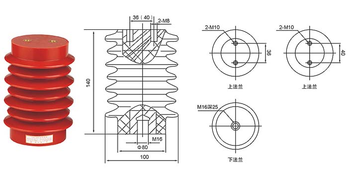 CG5-10Q高壓帶電顯示裝置傳感器外形尺寸圖